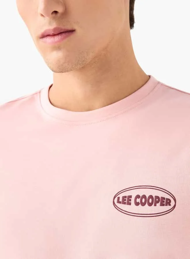 Lee Cooper Lee Cooper Graphic Print Crew Neck T-shirt with Short Sleeves