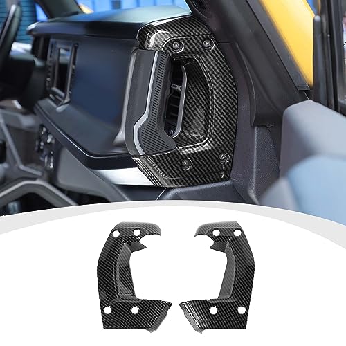 RAZPOY Center Console Side Grab Handle Cover Trim Compatible with 2021-2023 Ford Bronco Interior Accessories, Carbon Fiber - Image 1