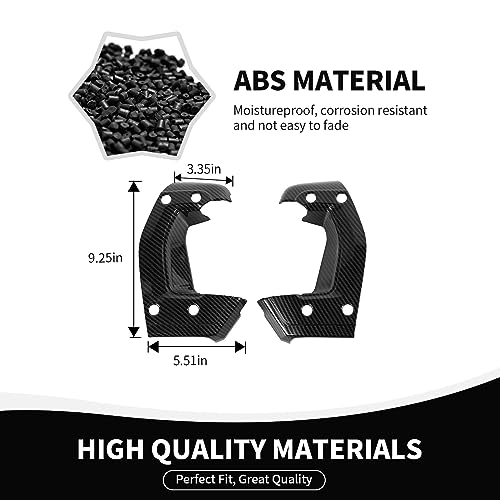 RAZPOY Center Console Side Grab Handle Cover Trim Compatible with 2021-2023 Ford Bronco Interior Accessories, Carbon Fiber - Image 2