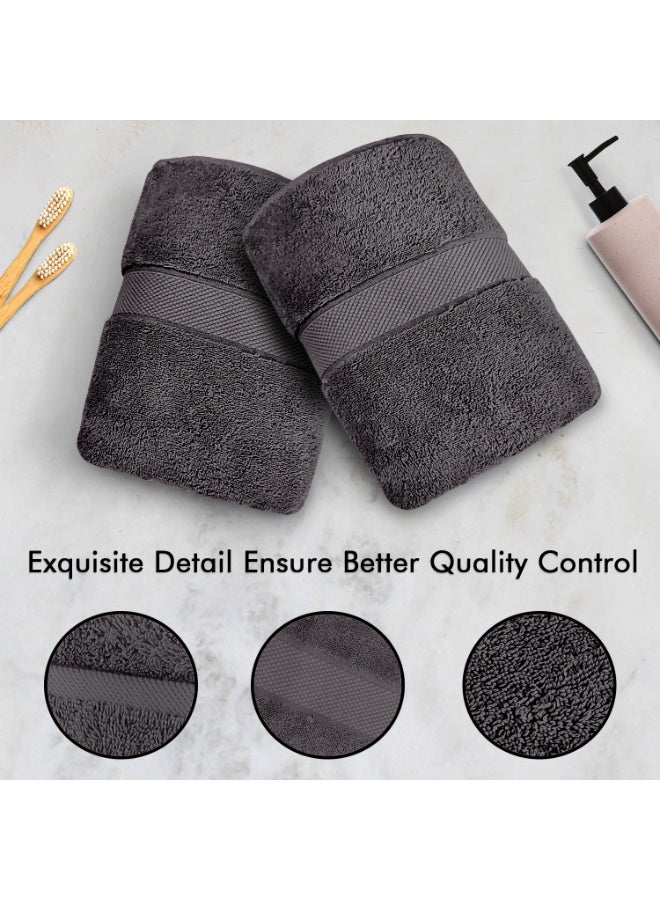 Lavish Touch 100% Combed Cotton Washcloths (12 Pack, 33 x 33 cms) - 600 GSM, Face towel Set Highly Absorbent Quick Dry and Soft Towels - Image 2