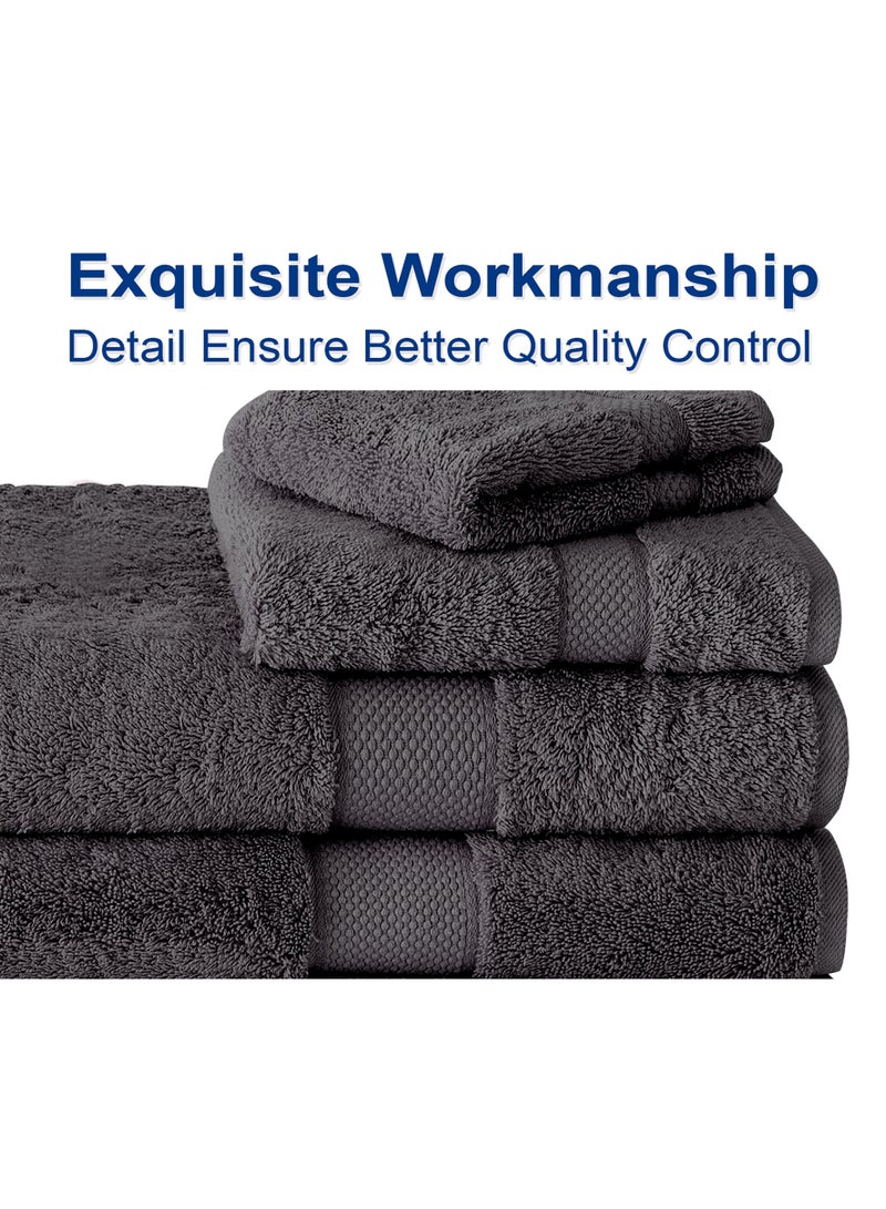 Lavish Touch 100% Combed Cotton Washcloths (12 Pack, 33 x 33 cms) - 600 GSM, Face towel Set Highly Absorbent Quick Dry and Soft Towels - Image 4