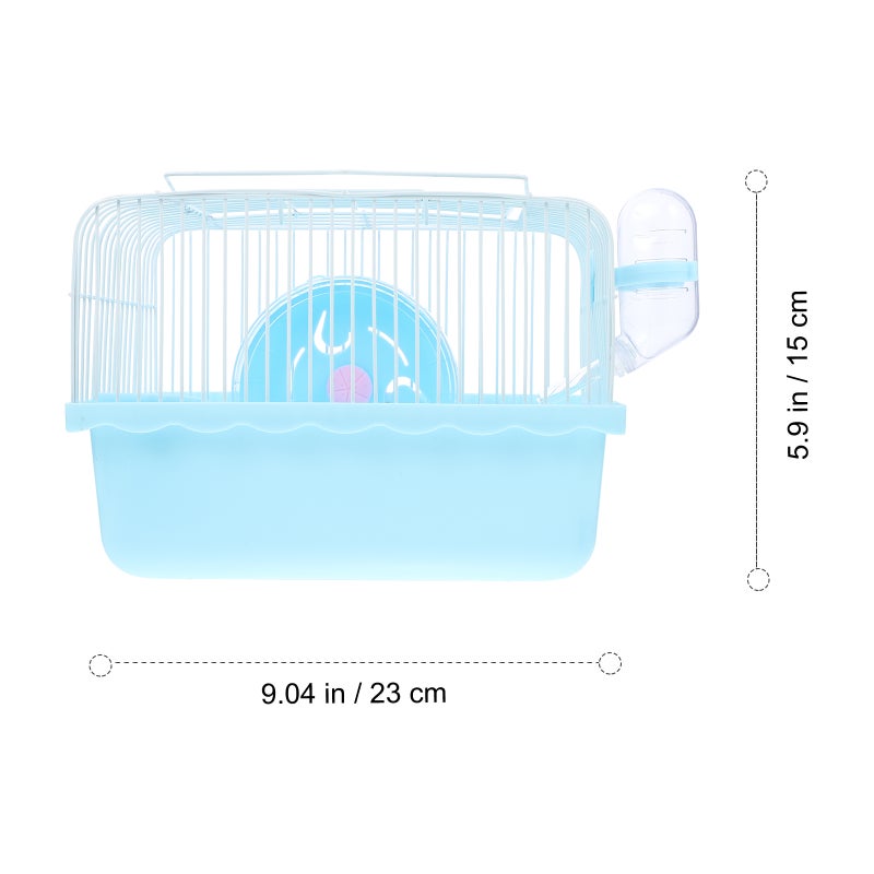 Hamster Cage Pet House Portable Small Pets House Chinchilla Hamster Travel House (Blue) - Image 2