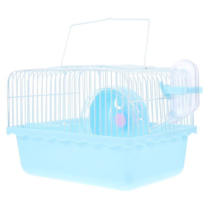 Hamster Cage Pet House Portable Small Pets House Chinchilla Hamster Travel House (Blue) - Image 1