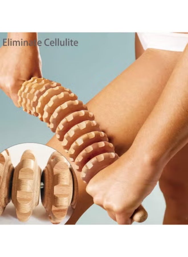 Loquat 6-in-1 Wood Therapy Massage Tools Maderotherapy Kit for Body Shaping, Anti-Cellulite, and Lymphatic Drainage, Curved Wooden Massager and Roller Set for Legs and Stomach  - Image 3