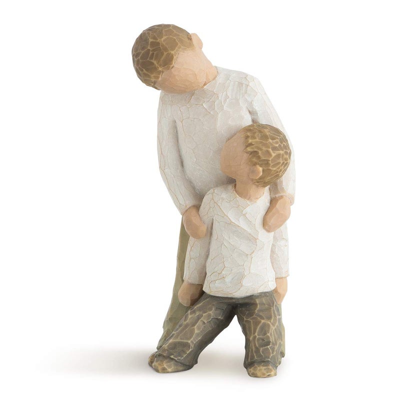 Willow Tree Brothers, Forging a Bond That Lasts a Lifetime, Two Boys Leaning Against Each Other, Figure Reflects Family Relationships and Best Friends, Sculpted Hand-Painted Figure - Image 1