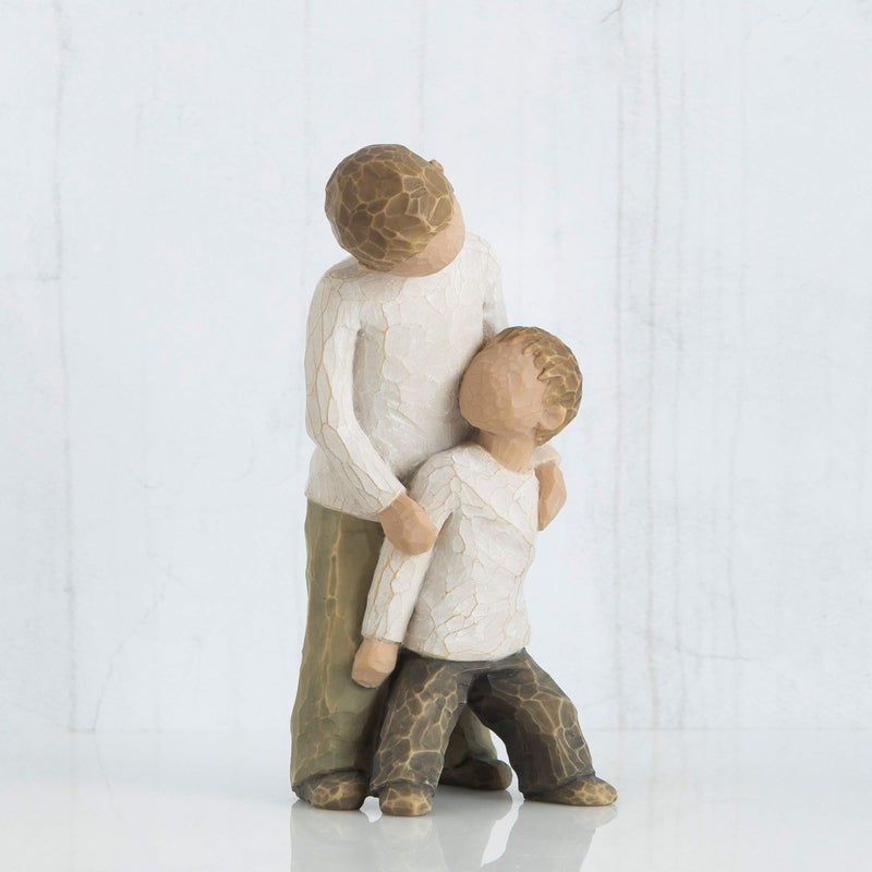 Willow Tree Brothers, Forging a Bond That Lasts a Lifetime, Two Boys Leaning Against Each Other, Figure Reflects Family Relationships and Best Friends, Sculpted Hand-Painted Figure - Image 4