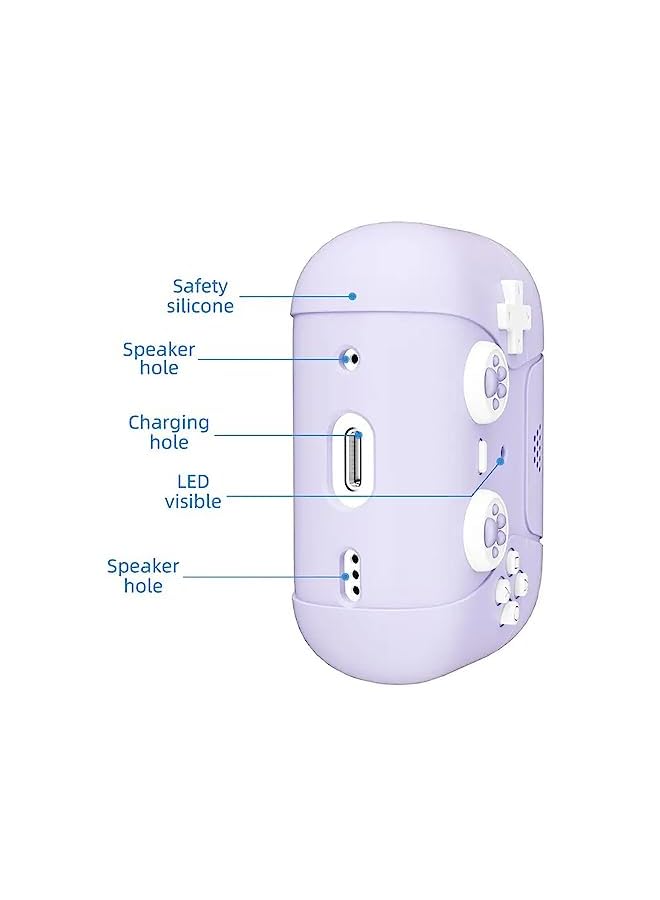 Case For Air Pods Pro 2 Video Game Controller Design Cat Claw Print Cat Ear Style Soft Silicone Shockproof Anti Scratch Protective Case Cover With Keychain Purple
