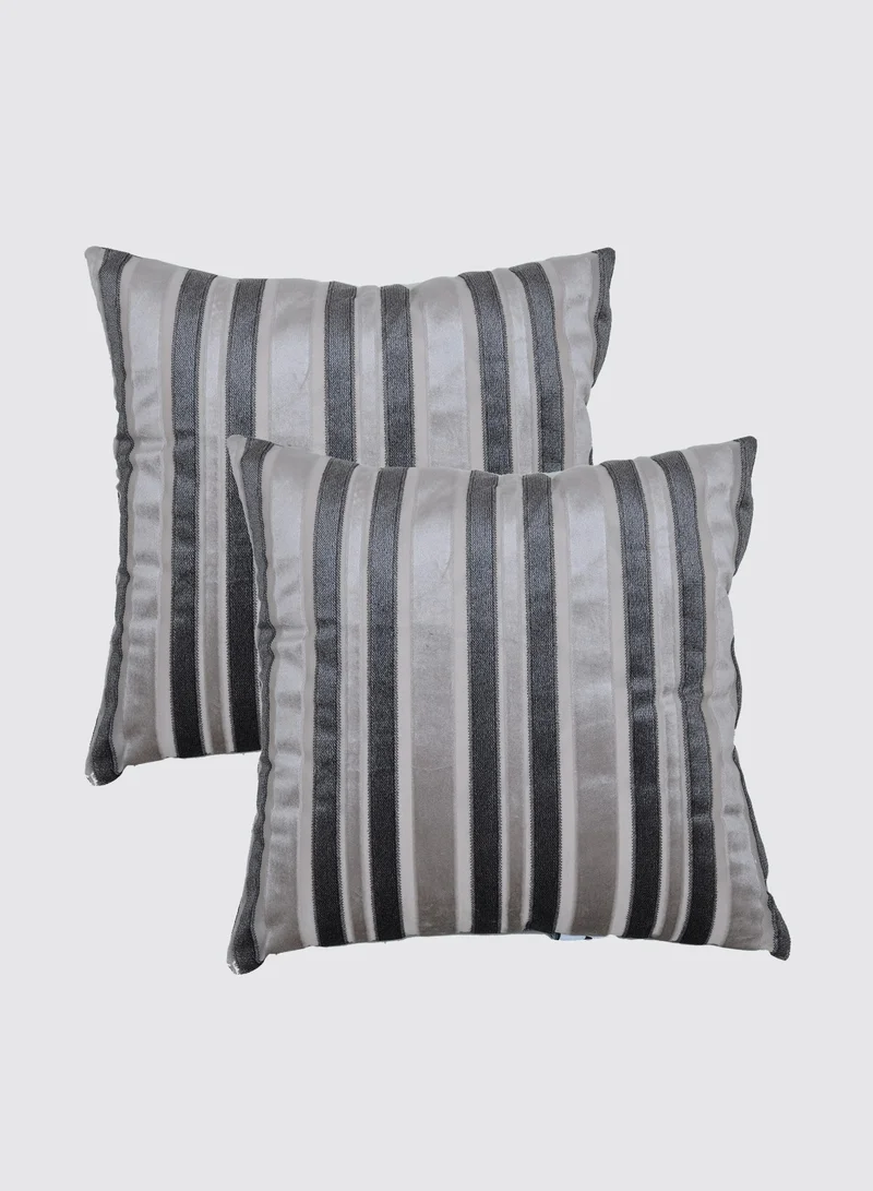 Donetella Cushion Cover,45X45 Cm (18X18 inch) 2-Pcs Decorative Throw Pillowcases Without Filler With Beautiful Abstract Art For Sofa Bed Living Room And Couch, Pale Sky