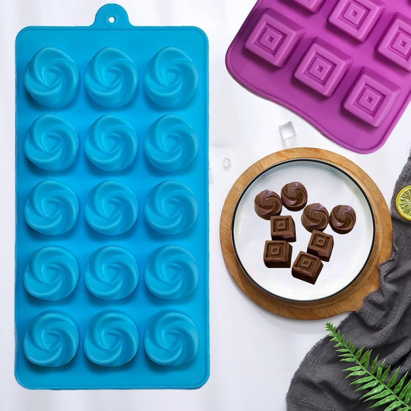 Apiocmy Silicone Gummy Candy Molds - 4Pcs Chocolate Mold for Kids, Non-stick and Bpa Free for Jelly, Chocolate, Baking, Wax Melt, Ice Cubes - Image 3