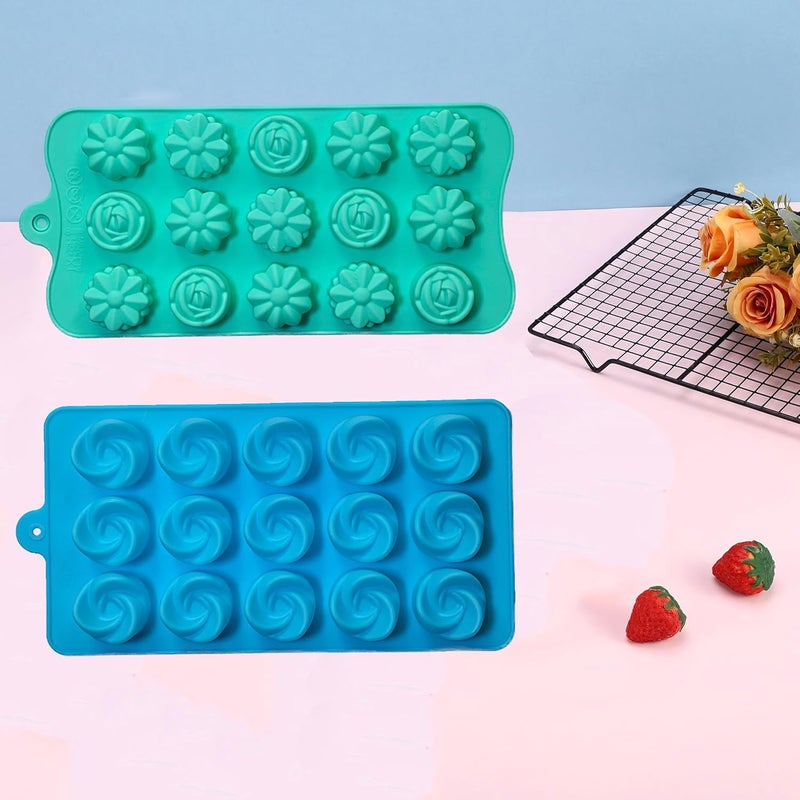 Apiocmy Silicone Gummy Candy Molds - 4Pcs Chocolate Mold for Kids, Non-stick and Bpa Free for Jelly, Chocolate, Baking, Wax Melt, Ice Cubes - Image 4