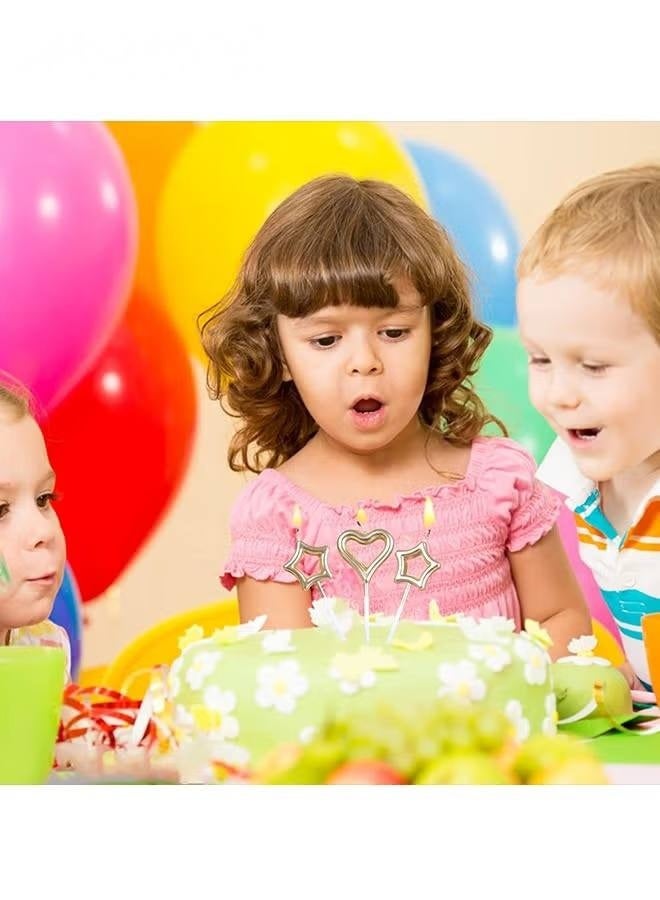 9 Pcs Heart and Star Shaped Birthday Cake Candles Set, Includes 6 Star Birthday Candles and 3 Heart Birthday Candles, Candle Ornament for Birthday Wedding Anniversary ect - Image 4