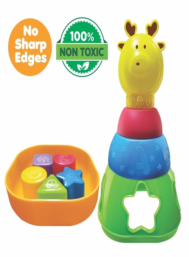 toymate Stack N Play Reindeer Stacker Toy for Toddlers (12–36 Months) | 2-in-1 Shape Sorter & Activity Rattle Ball | Educational Learning Toy for Baby Boys & Girls - Image 3