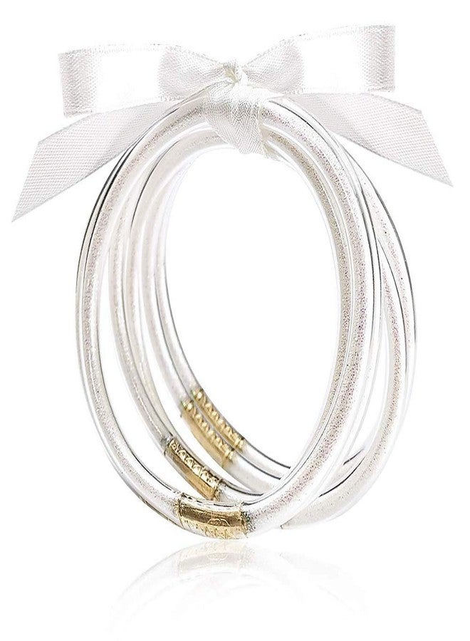 MJartoria Glitter Jelly Bangles Bracelets Set Glitter Filled Jelly Silicone Jewellery Bracelets for Women Girls - Image 1