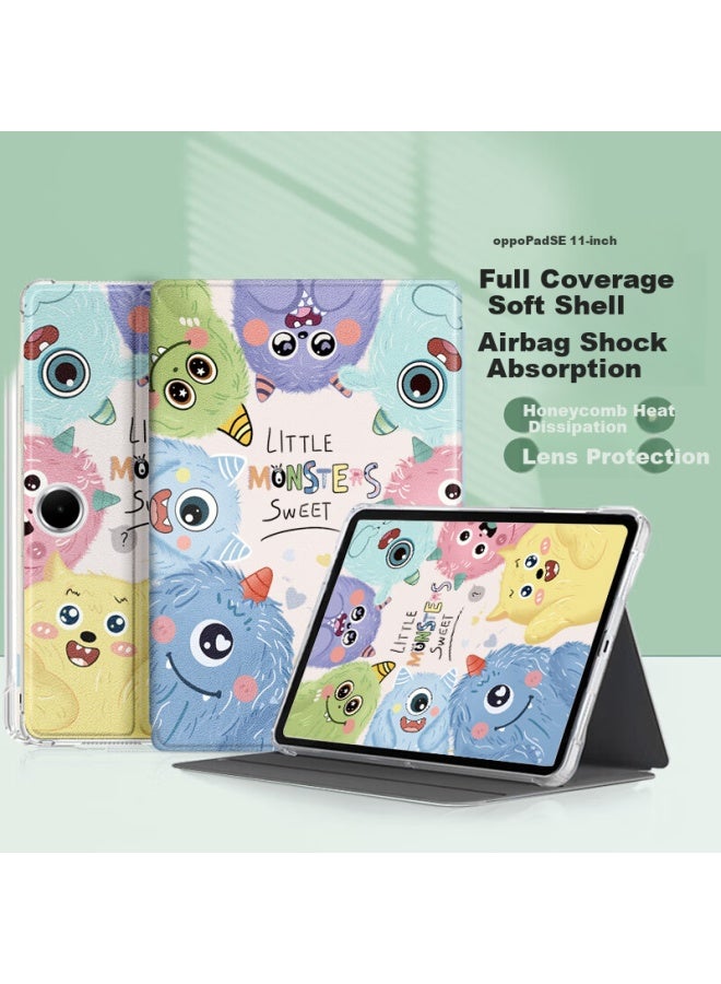 Shell Sister Protective Case For Oppo Pad Se 11-inch Oppo Tablet, Slim Airbag Shockproof Full Coverage Colorful Painting Student Office Cartoon Cute