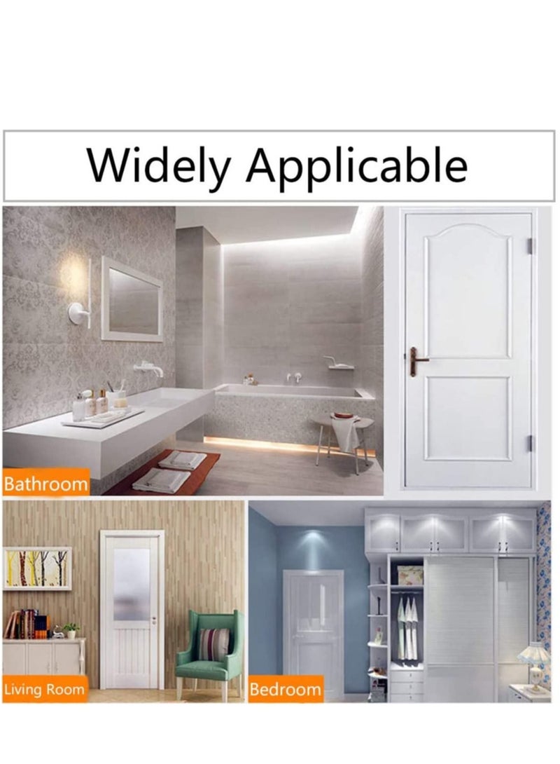 Captaintech Floor Mount Door Stopper 3M Adhesive Round Stainless Steel Doorstop with Rubber Bumper Tip Wall Protector, Ground Dome Half Ball Door Stops for Bedroom Living Bath Shower Room Office Gold - Image 4