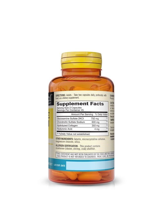 Mason Natural Mason Natural, Glucosamine Chondroitin, 90 Capsules, Dietary Supplement, Supports Joint, Bone, and Cartilage Health  - Image 1