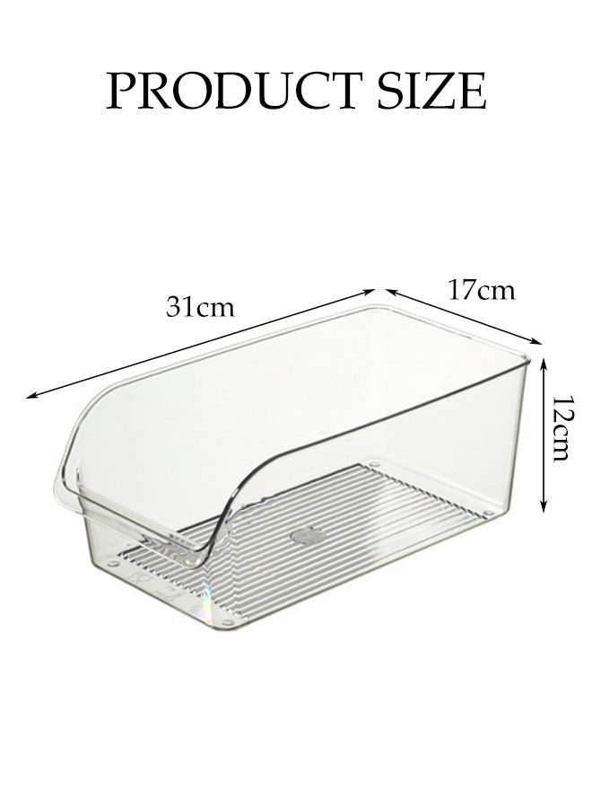 DUNISO 6Pcs Refrigerator Open Storage Boxes Stackable Fridge Storage Bins Multifunctional Large Kitchen Acrylic Drawer Organiser Set BPA Free Clear Practical Drawer Organization Container for Fridge, Kitchens, Cabinets - Image 4