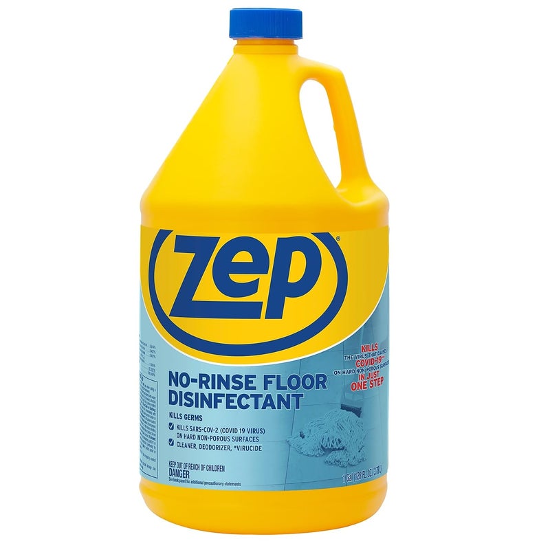 Zep, ZPEZUNRS128, No Rinse Floor Disinfectant, Blue,1Each - Image 1