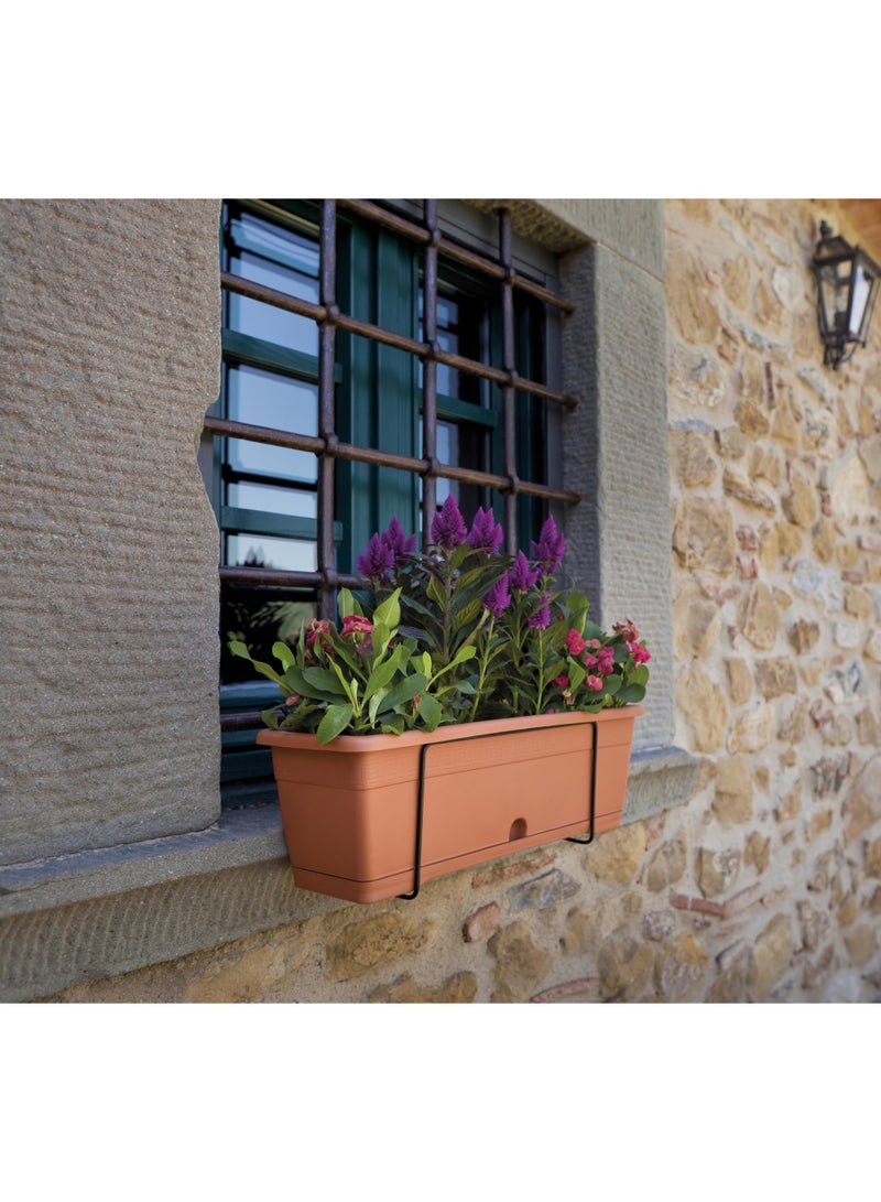 IDEL Rectangular Hanging Flower Planter KIT VERSILIA 40CM-50CM – Balcony & Indoor Garden Pots with Hooks – Durable Plastic Hanging Planters – Made in Italy - by Idel - Image 3