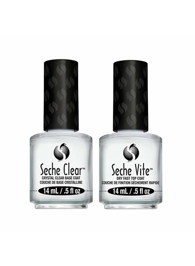 SECHE Clear and Seche Vite, Base Coat and Top Coat for Nail Polish - Image 1