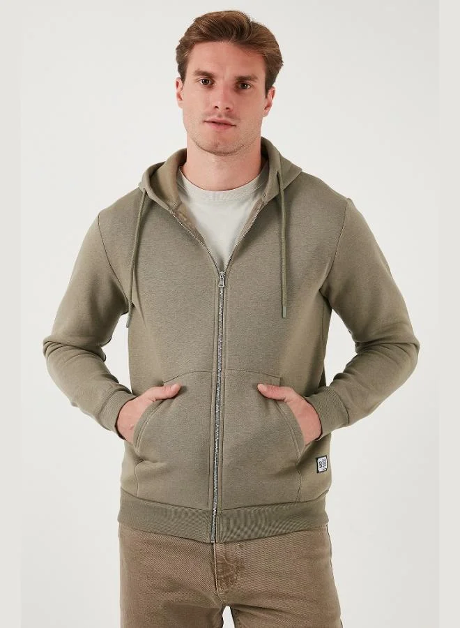 Buratti  Buratti Regular Fit Hooded Zip-Up, Fleece-Lined, Soft Brushed Winter Sweatshirt for Men 5905340 for Men | Best Price UAE
