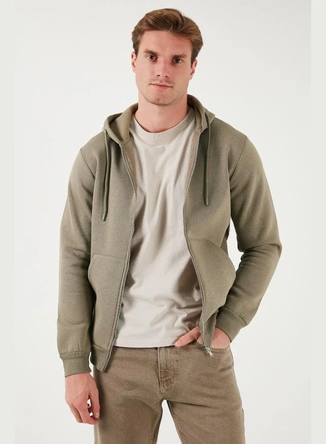 Buratti  Buratti Regular Fit Hooded Zip-Up, Fleece-Lined, Soft Brushed Winter Sweatshirt for Men 5905340 for Men | Best Price UAE