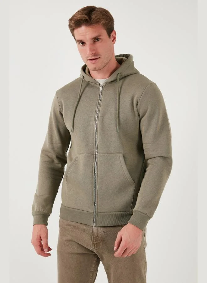 Buratti  Buratti Regular Fit Hooded Zip-Up, Fleece-Lined, Soft Brushed Winter Sweatshirt for Men 5905340 for Men | Best Price UAE