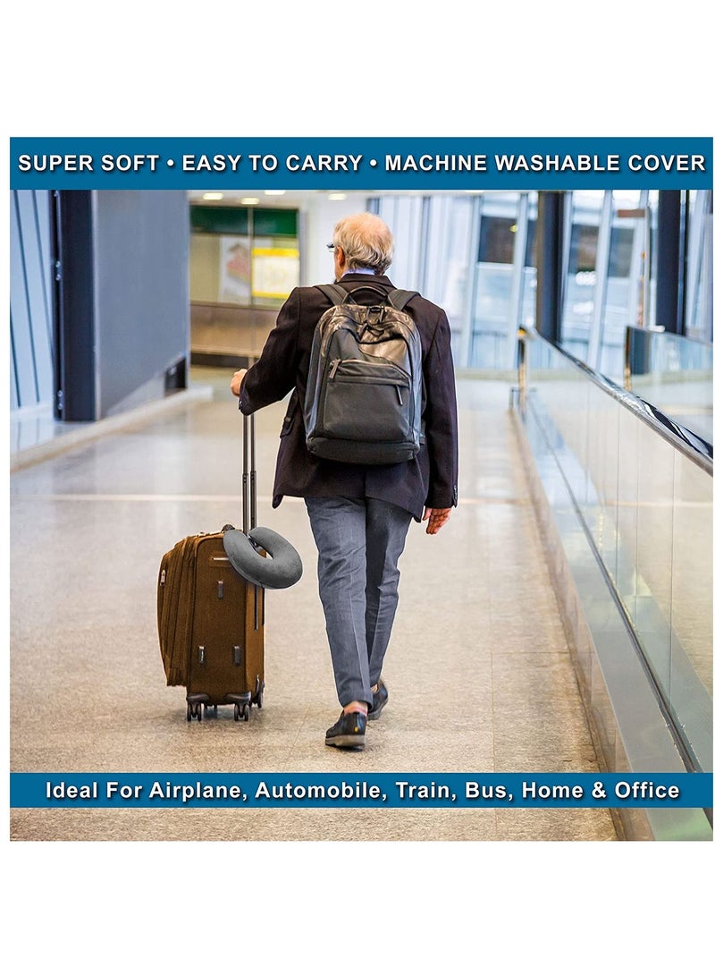 Sleep with No Neck Pain Super Soft Memory Foam Neck Pillow Easy Washing with Removable Cover Black - Image 5