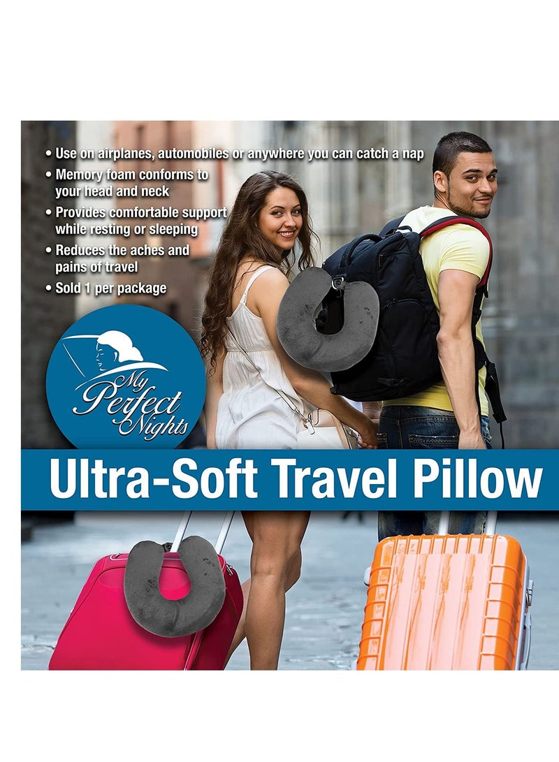 Sleep with No Neck Pain Super Soft Memory Foam Neck Pillow Easy Washing with Removable Cover Black - Image 4