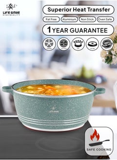Life Smile Cookware Set 8 pieces - Pots set Induction Bottom, Granite Non Stick Coating 100% PFOA FREE, Die Cast Cooking Set include Casseroles And Kitchen Utensils  - Image 5