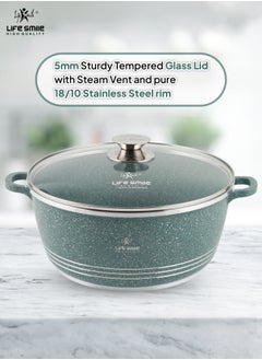 Life Smile Cookware Set 8 pieces - Pots set Induction Bottom, Granite Non Stick Coating 100% PFOA FREE, Die Cast Cooking Set include Casseroles And Kitchen Utensils  - Image 4