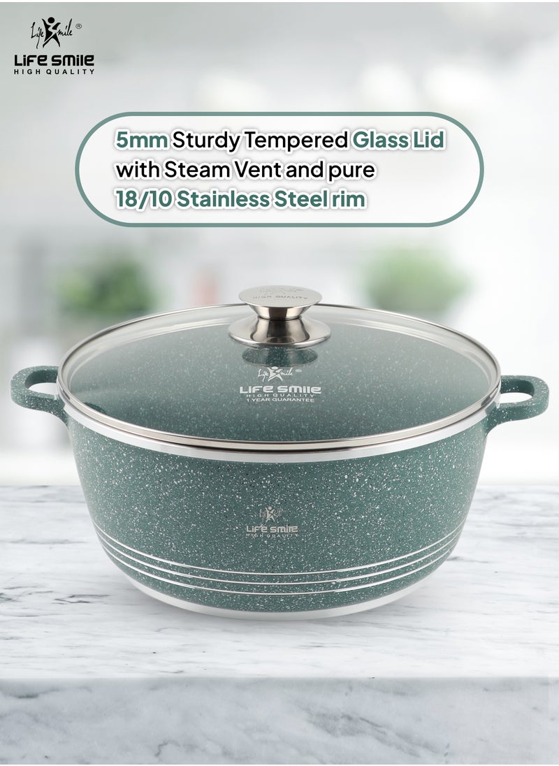Life Smile Cookware Set 8 pieces - Pots set Induction Bottom, Granite Non Stick Coating 100% PFOA FREE, Die Cast Cooking Set include Casseroles And Kitchen Utensils  - Image 4