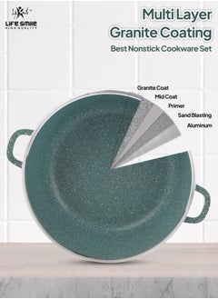Life Smile Cookware Set 8 pieces - Pots set Induction Bottom, Granite Non Stick Coating 100% PFOA FREE, Die Cast Cooking Set include Casseroles And Kitchen Utensils  - Image 3