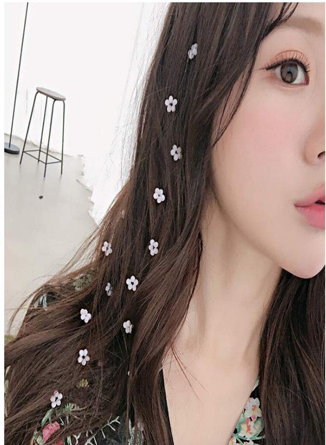 Fodattm 3 PCS Women Crystal Flower Long Hair Decorative Headdress Hair Extensions with Comb Invisible Streamline Hairpin Hair Accessories (White) - Image 3