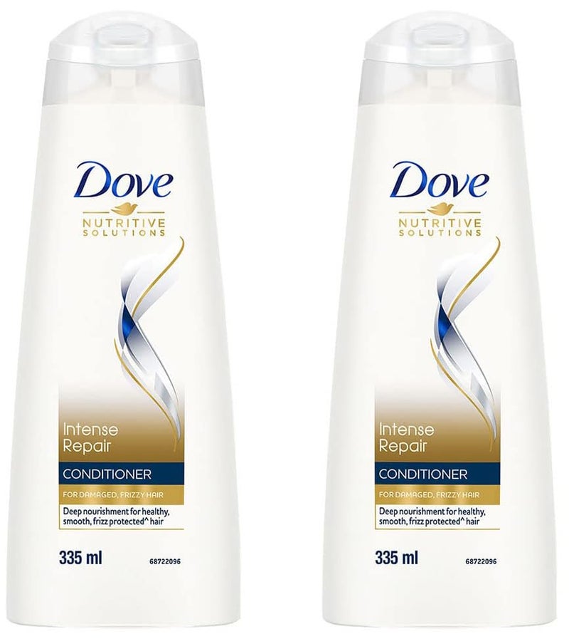 Dove Intense Repair Fresh All Conditioner 335 Ml With Keratin Actives To Smoothen Dry And Frizzy Hair Deep Conditions Damaged Hair For Men Womens 2 Count - Image 1