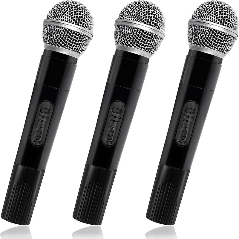 Eerrhhaq 3 PCS Microphone PropPlastic Fake MicrophoneFun Stage Mics Toy for KidsHalloween Christmas KaraokeCostume PropBirthday Party - Image 3
