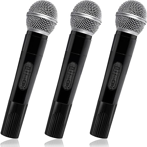 Eerrhhaq 3 PCS Microphone PropPlastic Fake MicrophoneFun Stage Mics Toy for KidsHalloween Christmas KaraokeCostume PropBirthday Party - Image 1