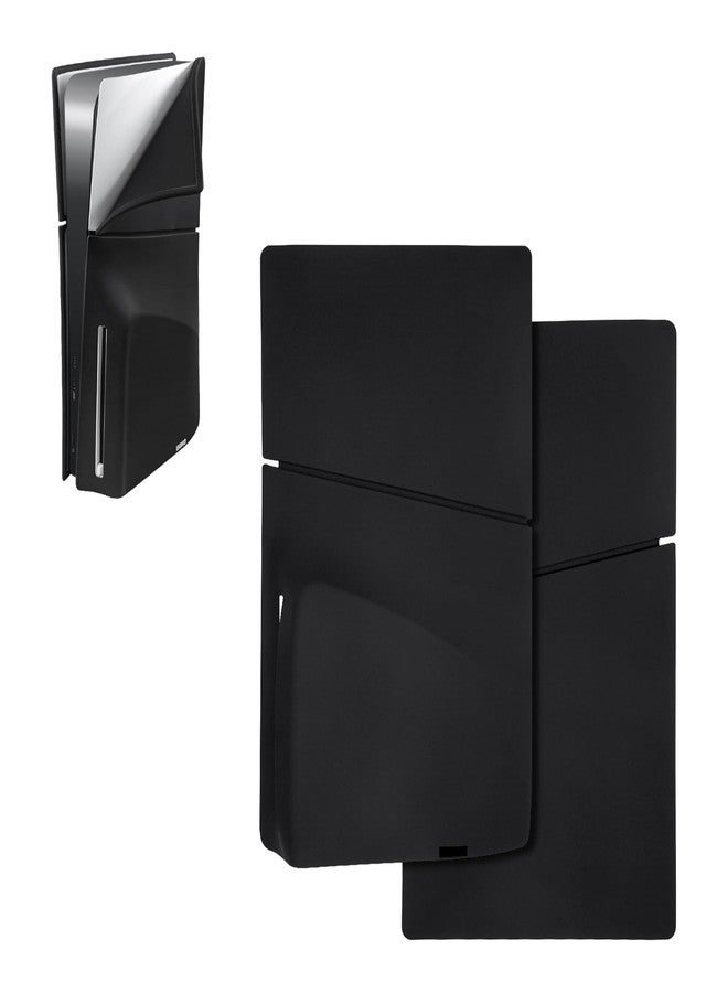 Mcbazel Silicone Skin Cover for PS5 Slim Disc Edition Only, Soft Shockproof Anti-Scratch Waterproof Dustproof Protective Case Cover for PS5 Slim Disc Edition - Black - Image 1