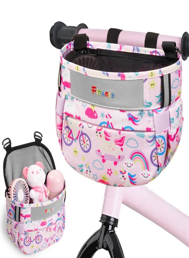 Fitense Kids Bike Basket, Bicycle Basket Front Handlebar, Waterproof Cute Fabric Children's Bike Basket, Kids Bike Accessories Fit Most Boys, Girls, Toddlers Bike or Scooter, Easy to Install - Image 1