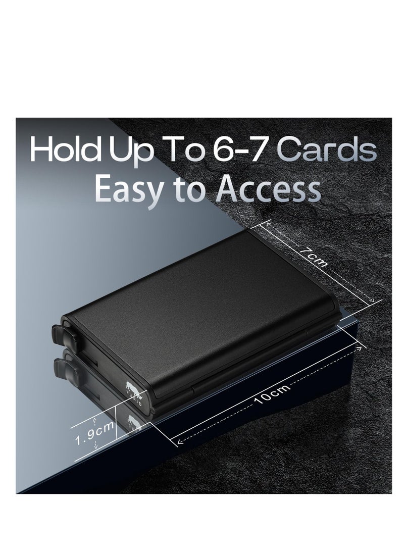 SOLARAE Smart-Wallet for Men Slim-Minimalist, Rfid Wallet for Men, Pop Up Wallet, Credit Card Holder Wallet with Money Clip, Additional Enclosed Space, RDIF Blocking Technology, Sturdy plastic (Black) - Image 4