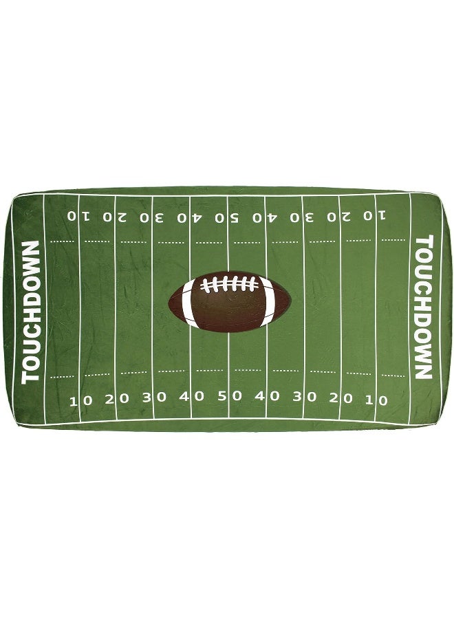 Dear Baby Gear Dear Baby Gear Deluxe Crib Sheet Minky Fabric Baby Crib Sheets, Soft Machine-Washable Crib Mattress Sheet, Baby Bed Sheets - Football Field Print, 52"x28"x10"  - Image 1