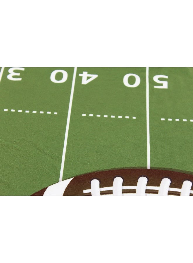 Dear Baby Gear Dear Baby Gear Deluxe Crib Sheet Minky Fabric Baby Crib Sheets, Soft Machine-Washable Crib Mattress Sheet, Baby Bed Sheets - Football Field Print, 52"x28"x10"  - Image 3