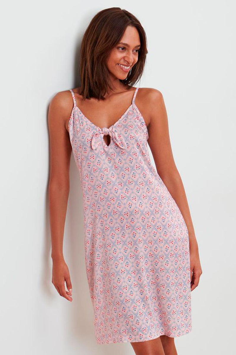 Tchibo Women Allover Print Night Dress, Lilac Combo - Image 1