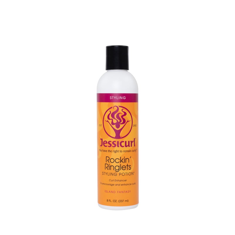 Jessicurl, Rockin' Ringlets Styling Potion, Island Fantasy, 8 Fl oz. Curl Enhancer with Flaxseed Extract, Curl Defining Styler for Curly Hair and Frizz Control