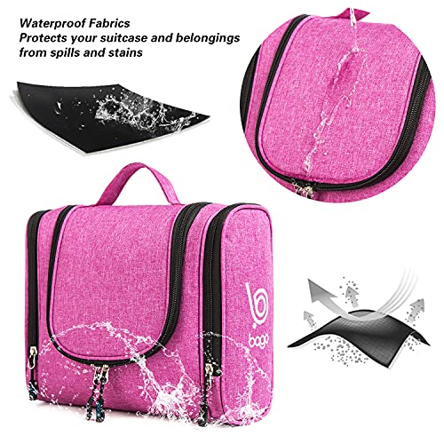 Bago Travel Toiletry Bag for Women and Men - Large Waterproof Hanging Large Toiletry Bag for Bathroom and Travel Bag for Toiletries Organizer - Makeup Bag (SnowPurple) - Image 4