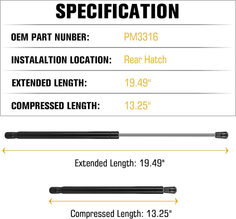 AEagle Hatch Liftgate Lift Support Strut for Hyundai Santa Fe 2013-2014 - Image 2