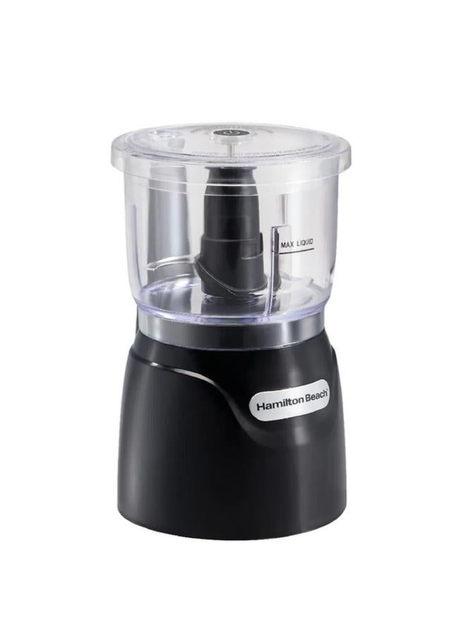 Hamilton Beach 350W Stack and Press Food Chopper with Removable Bowl and Blade Black and Clear 710ml 72850-ME - Image 1