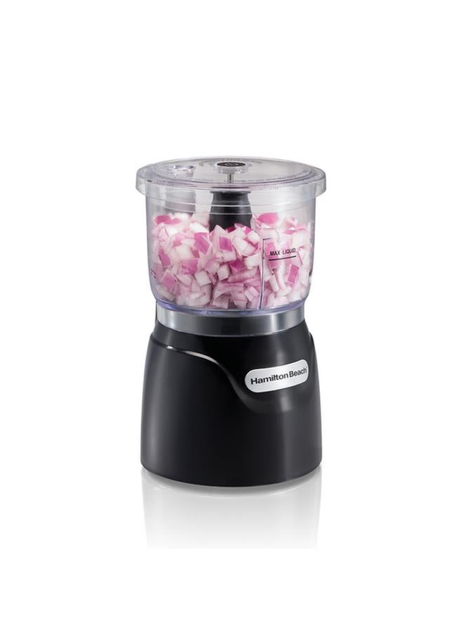Hamilton Beach 350W Stack and Press Food Chopper with Removable Bowl and Blade Black and Clear 710ml 72850-ME - Image 2