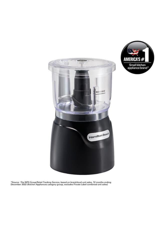 Hamilton Beach 350W Stack and Press Food Chopper with Removable Bowl and Blade Black and Clear 710ml 72850-ME - Image 3