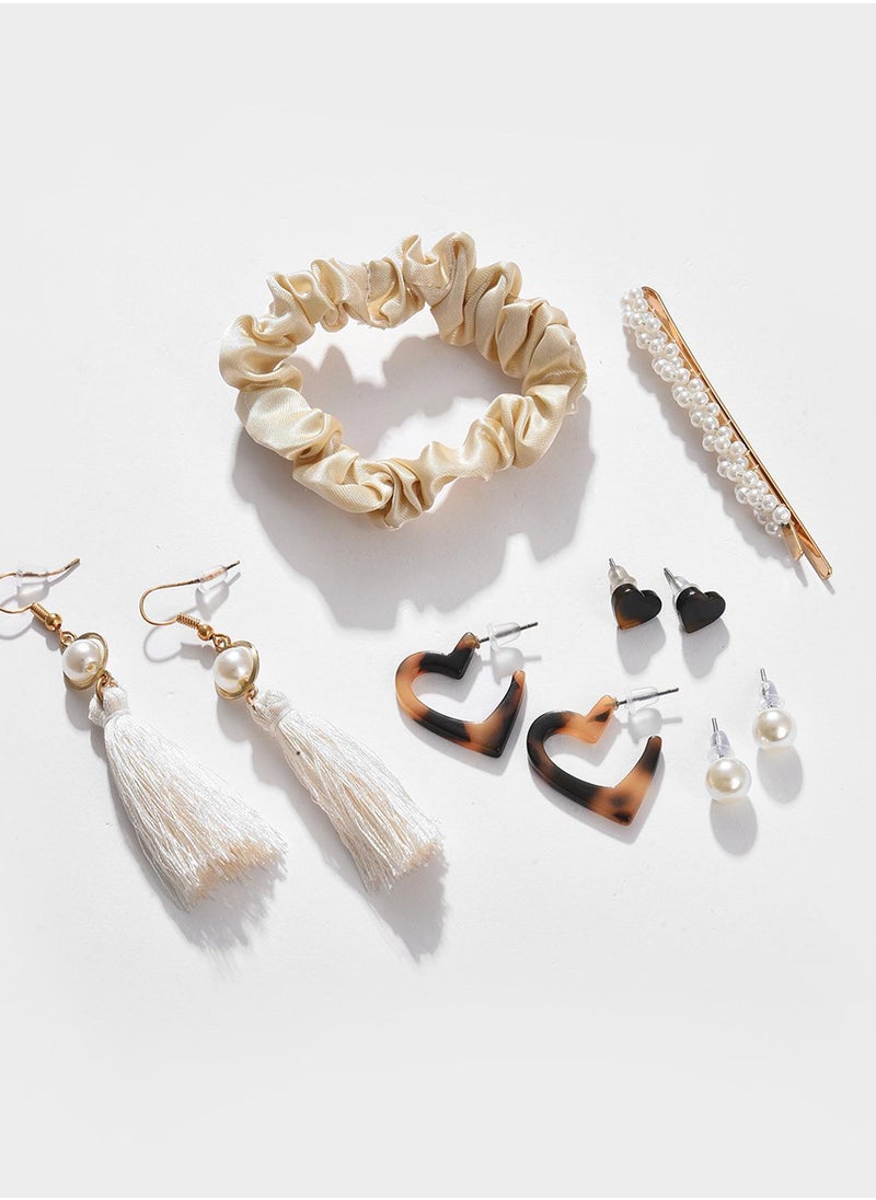 SOHI Off White & Brown Brass Necklace  - Image 1